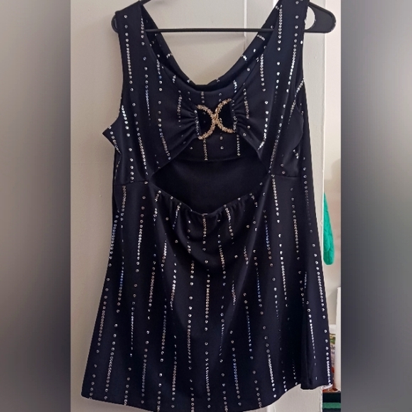 Sequence Black Top PRE-LOVED size 1X BY deb - Picture 2 of 5